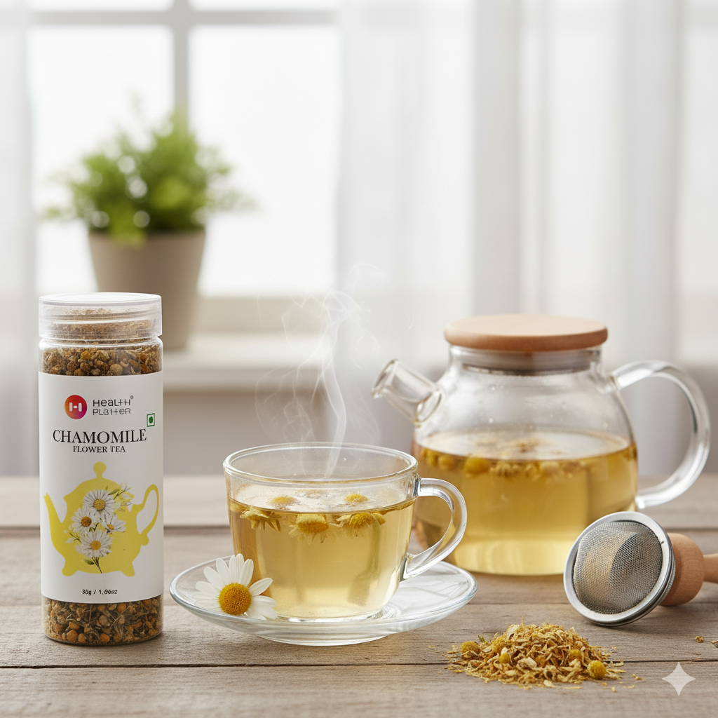 Health Platter Chamomile Flower Tea PET Jar