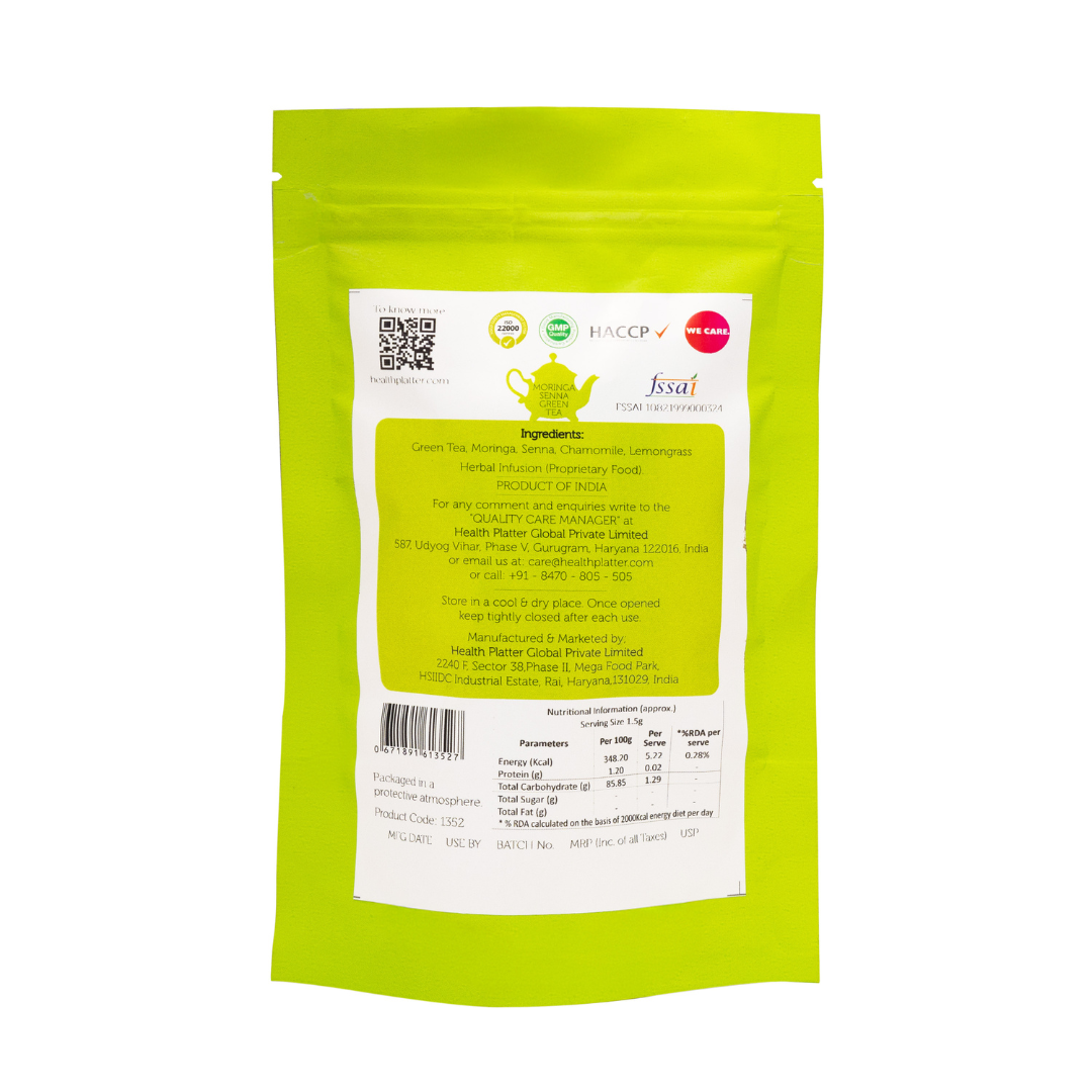 Health Platter Moringa Senna Green Tea
