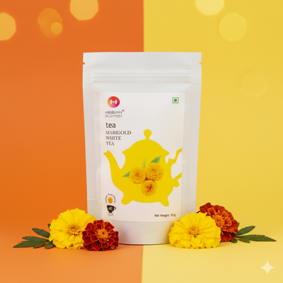Health Platter Marigold White Tea Pouch — Tea Box | Health Platter