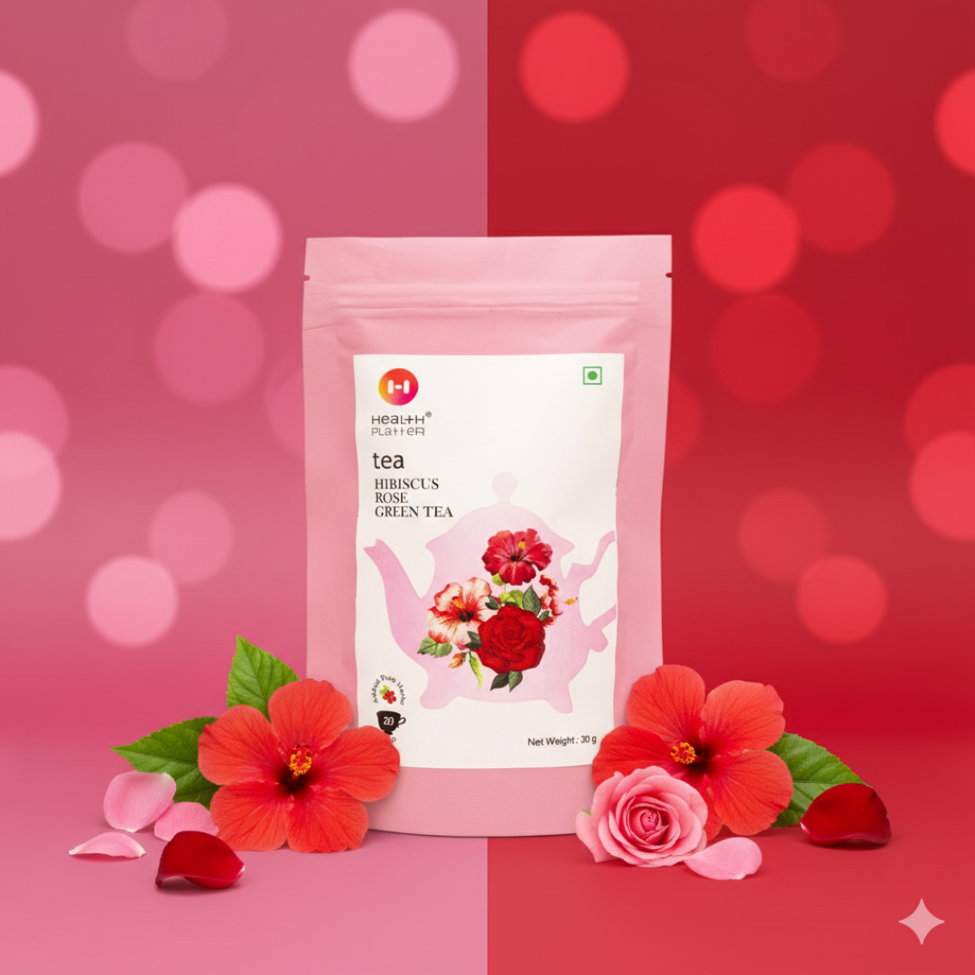 Health Platter Hibiscus Rose Green Tea