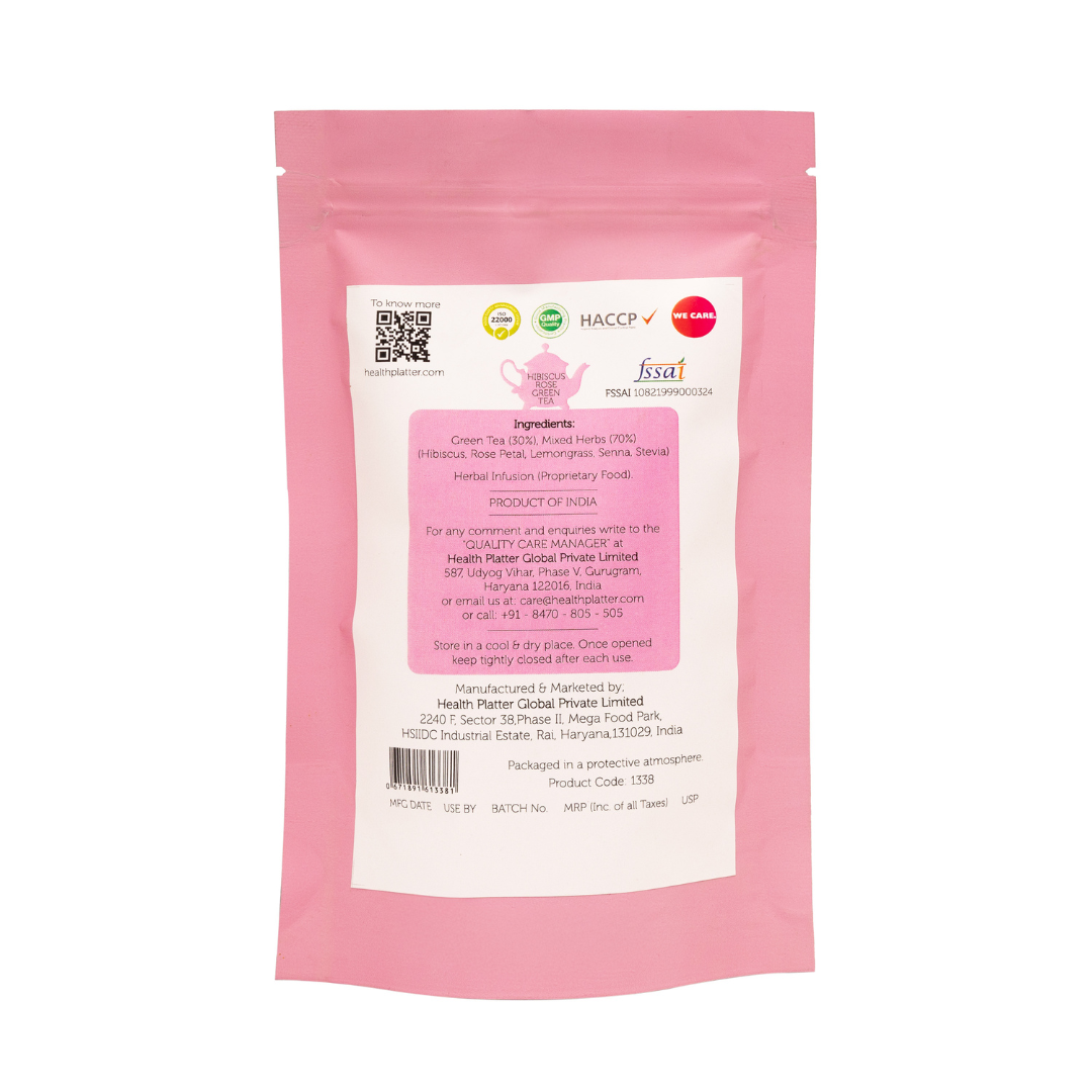 Health Platter Hibiscus Rose Green Tea