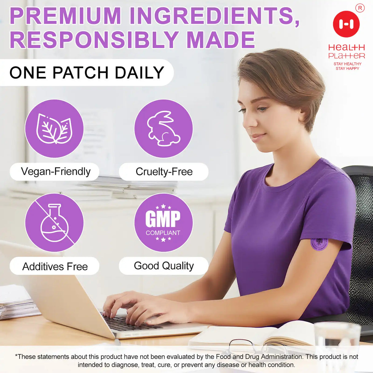 Focus Patches – Support for Deep Focus, Clarity & Calm (30-Day Supply) Health Platter - COMING SOON