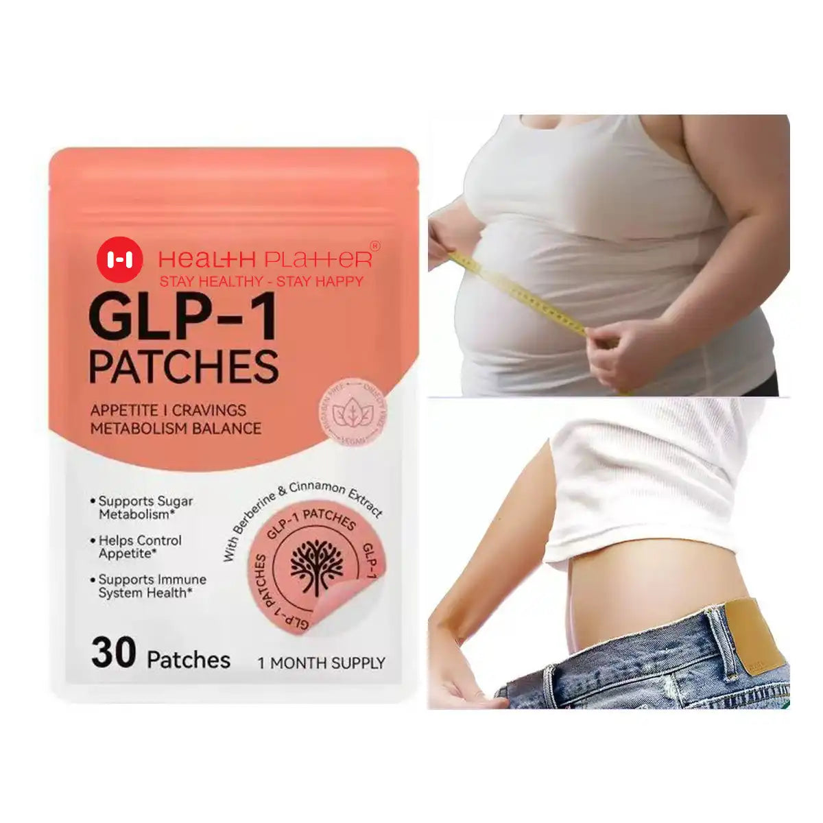 GLP-1 Patches – Appetite, Cravings & Metabolism Balance (30-Day Supply) Health Platter - COMING SOON