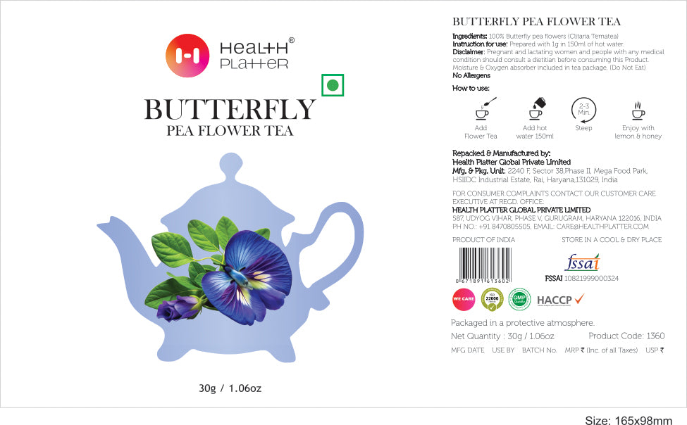 Health Platter Butterfly Pea Flower Tea