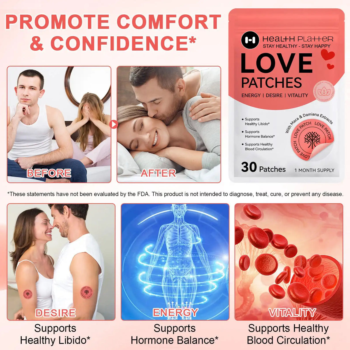 Love Patches – Energy, Desire & Vitality Health Platter (30-Day Supply) - COMING SOON