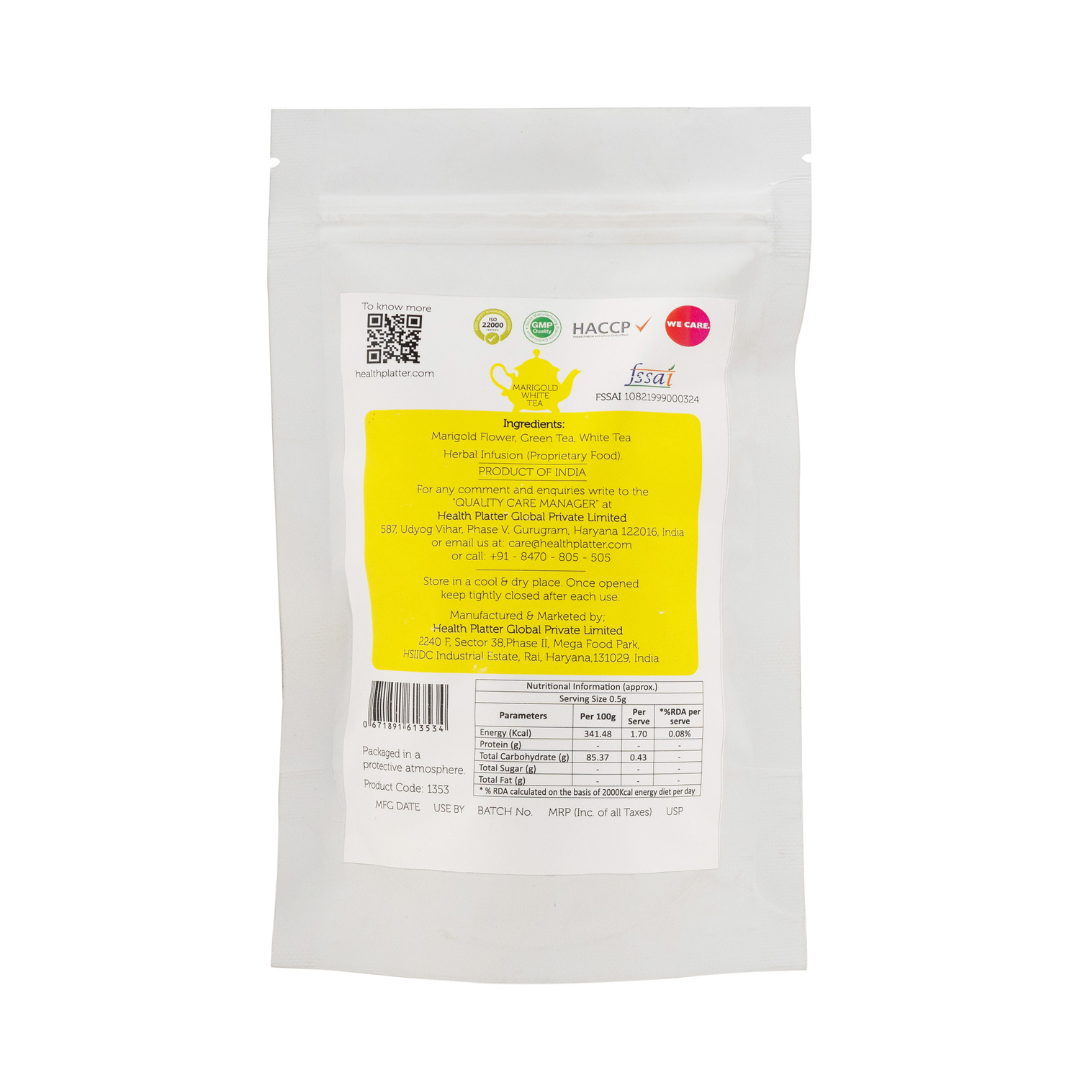 Health Platter Marigold White Tea Pouch