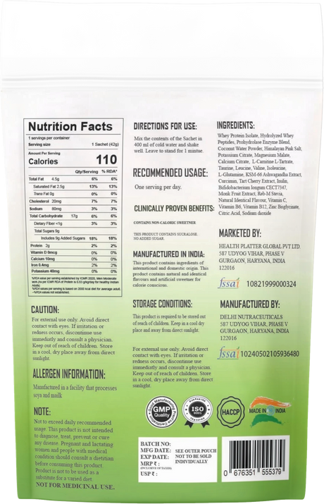 Clear Whey Protein Sachets 15 No's - COMING SOON