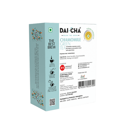 Daicha Chamomile Green Tea 16 Nylon Pyramid Tea Bags