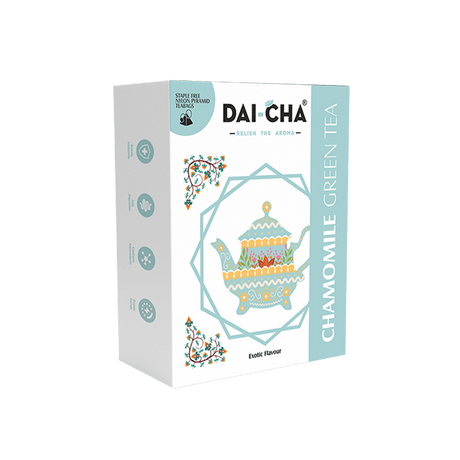 Daicha Chamomile Green Tea 16 Nylon Pyramid Tea Bags
