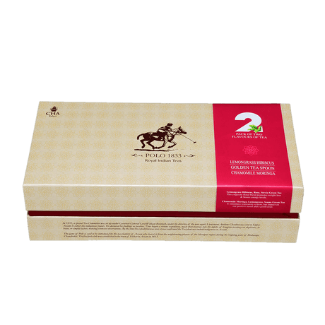 Polo Gift Set of Two Teas (Lemongrass Hibiscus, Chamomile Moringa Tea & Golden Spoon)